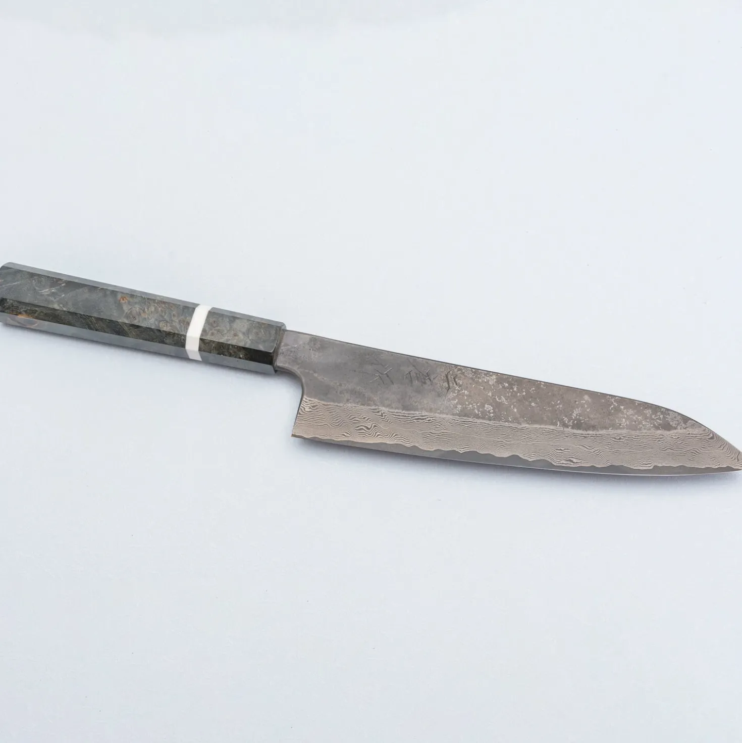 Nigara Silver 3 Damast Etched Gyuto 21 cm