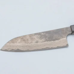 Nigara Silver 3 Damast Etched Santoku 18 cm