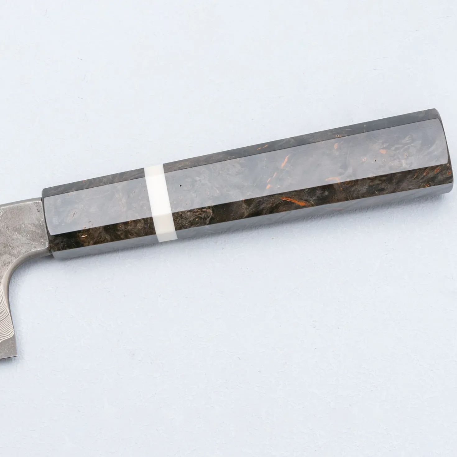 Nigara Silver 3 Damast Etched Santoku 18 cm