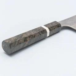 Nigara Silver 3 Damast Etched Santoku 18 cm