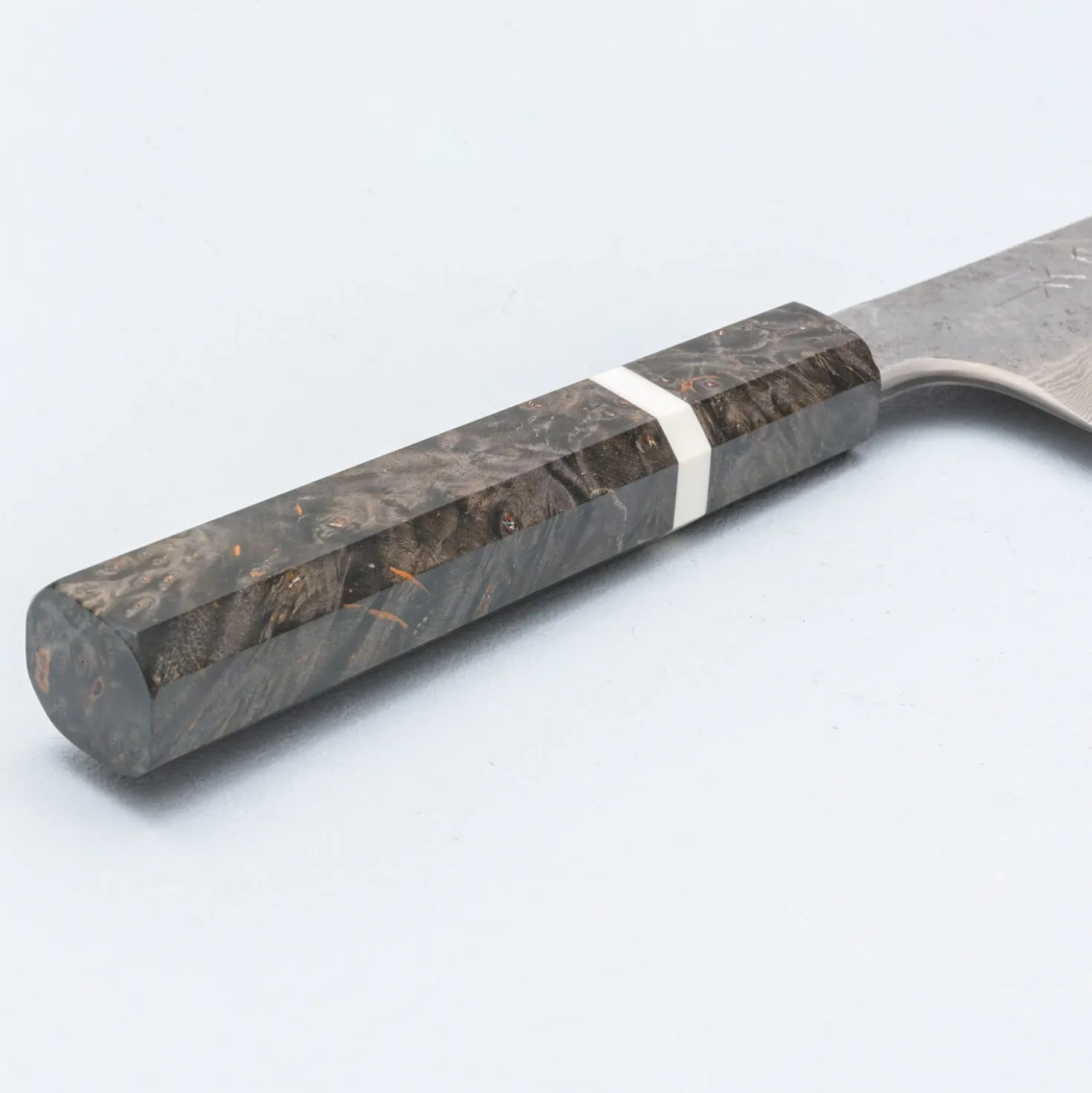 Nigara Silver 3 Damast Etched Santoku 18 cm
