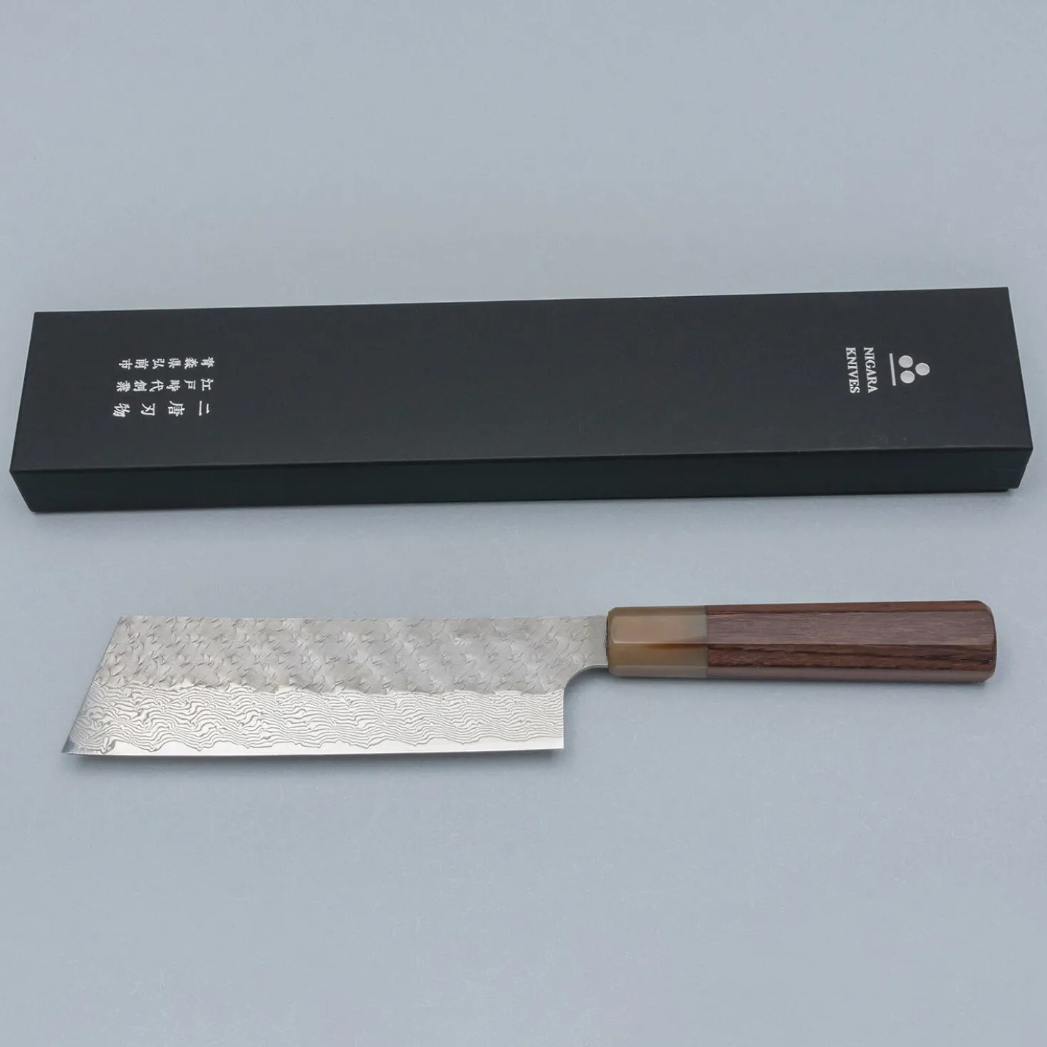 Nigara STRIX Tsuchime Migaki Rosewood Nakiri 18 cm