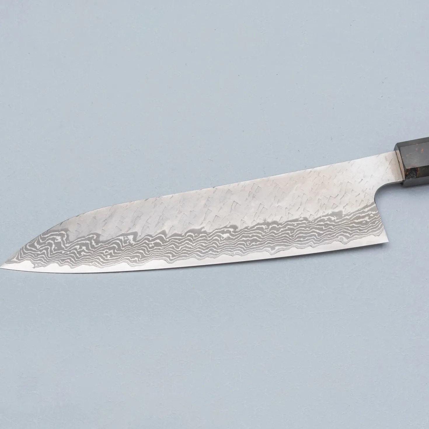 Nigara VG10 Tsuchime Damast Migaki Birch Gyuto 21 cm