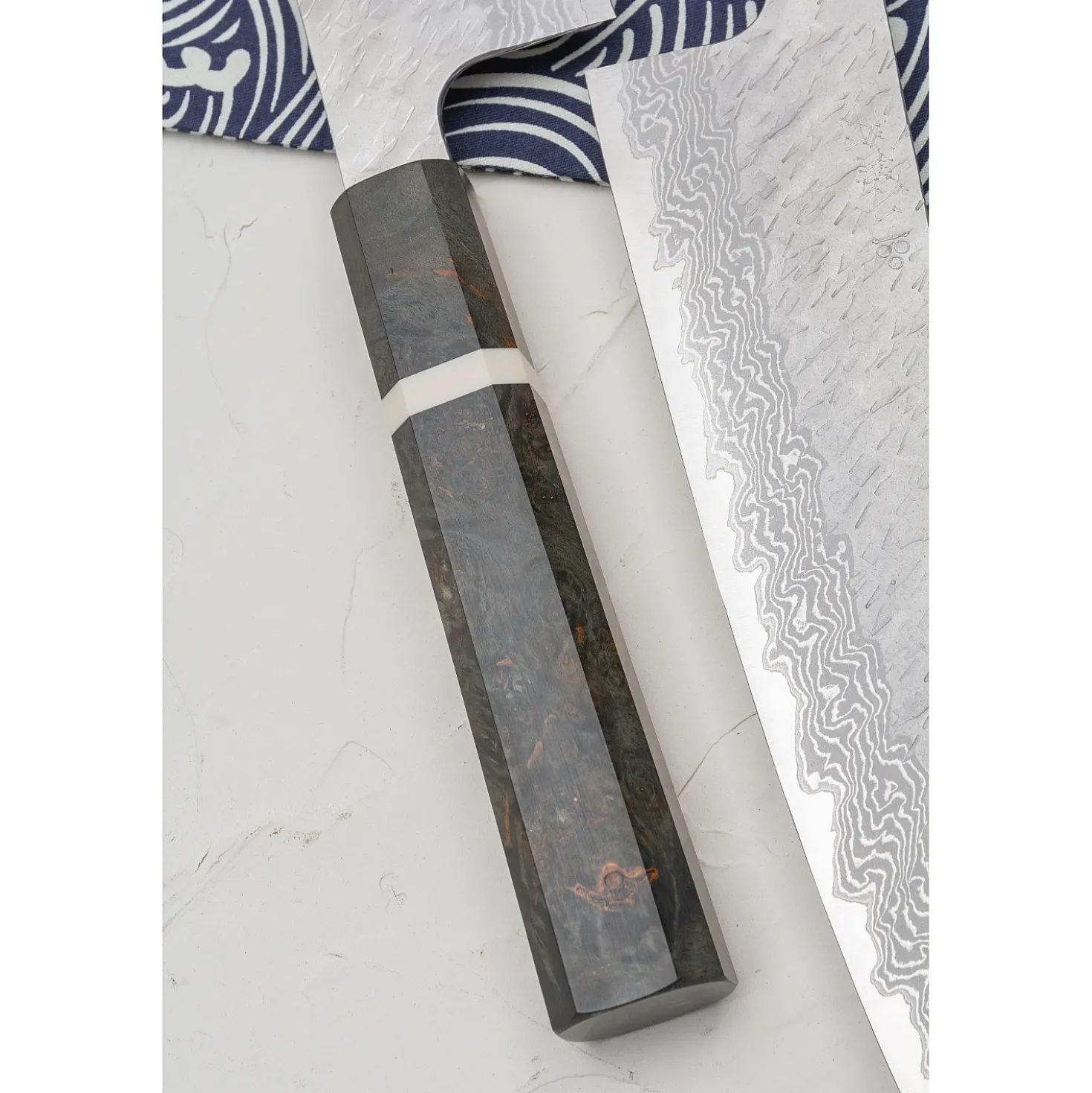 Nigara VG10 Tsuchime Damast Migaki Birch Bunka 18 cm
