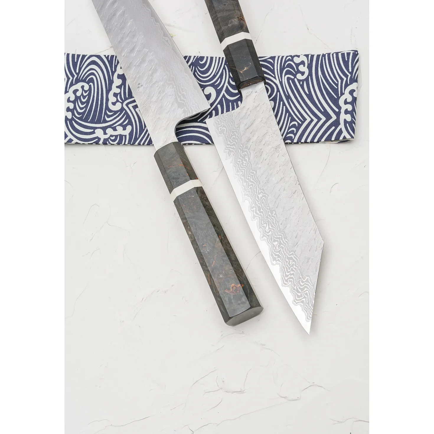 Nigara VG10 Tsuchime Damast Migaki Birch Kiritsuke 21 cm