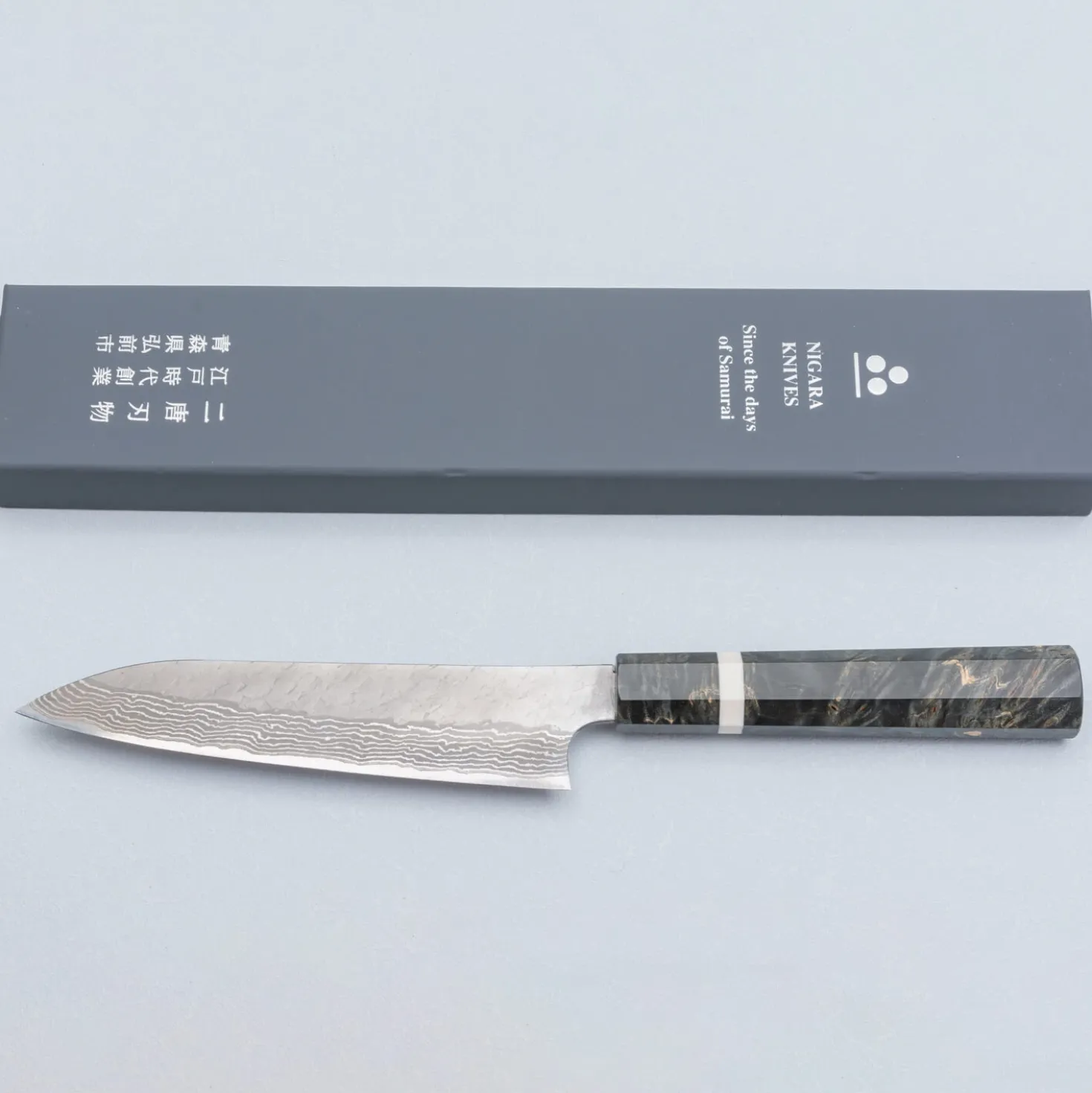 Nigara VG10 Tsuchime Damast Migaki Birch Petty 15 cm