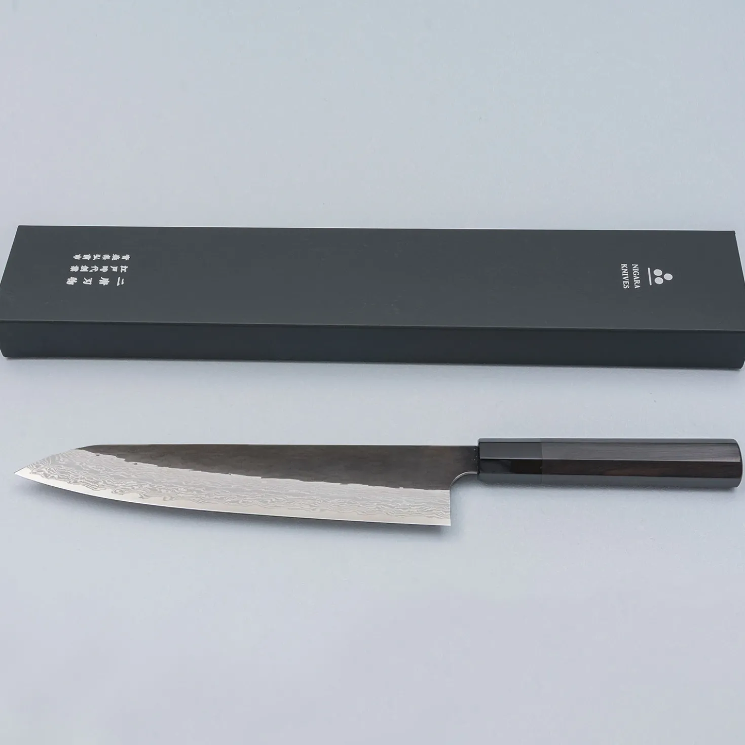 Nigara VG-XEOS Tsuchime Kurouchi Ebony Gyuto 24 cm