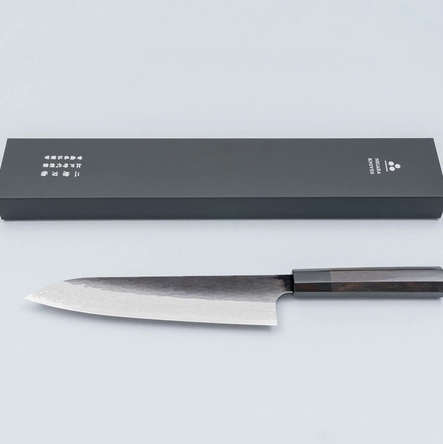 Nigara VG-XEOS Tsuchime Kurouchi Ebony Gyuto 21 cm