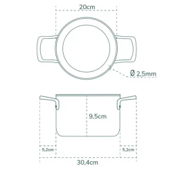 Olavson Classic Kookpan Met Koperen Kern 20 x 9.5 cm