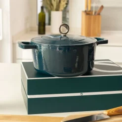 Olavson Gietijzeren Braadpan Petrol 24 cm