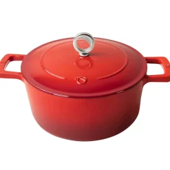 Olavson Gietijzeren Braadpan Kersenrood 24 cm