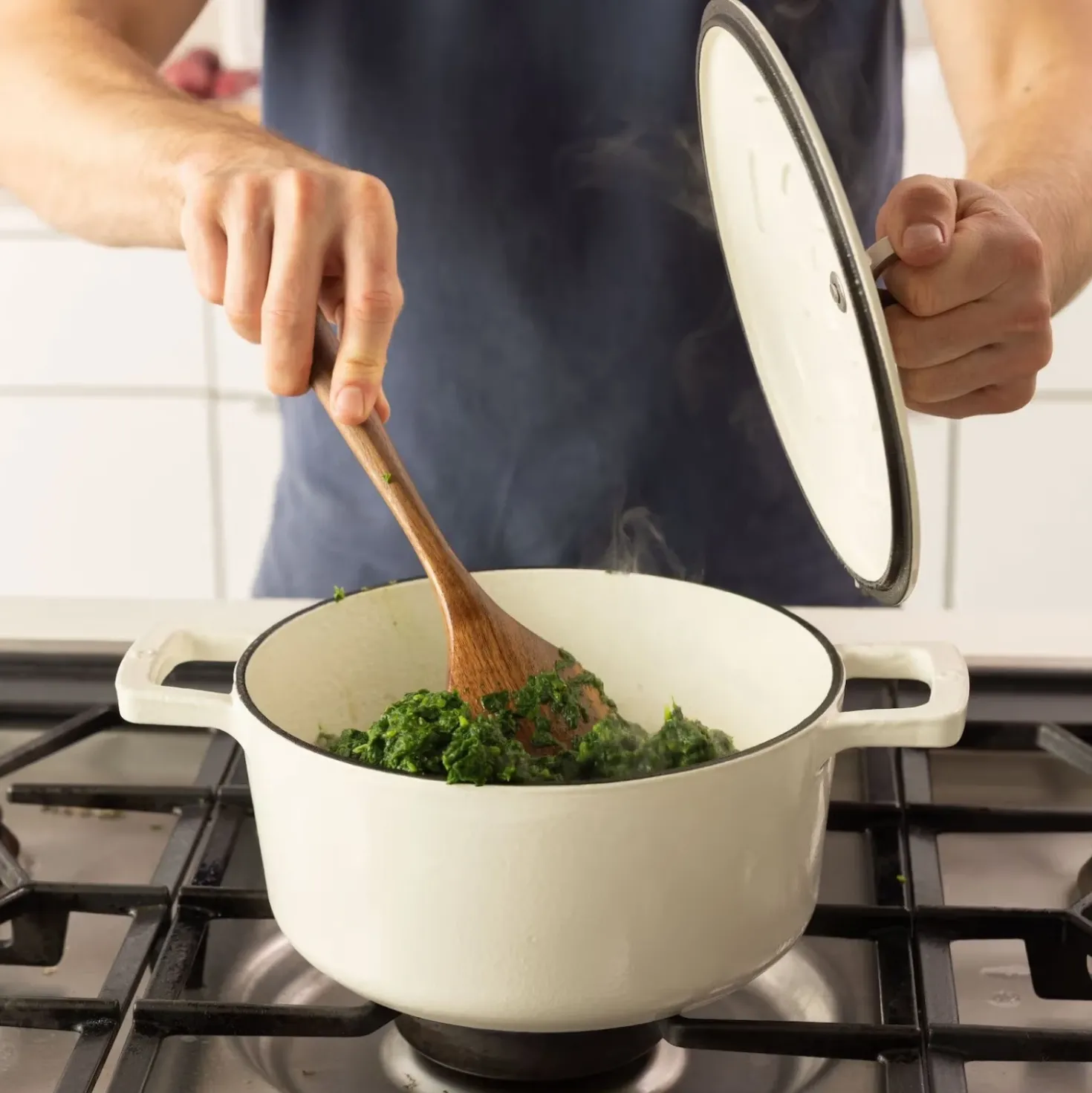Olavson Gietijzeren Braadpan Creme 24 cm