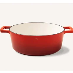 Olavson Gietijzeren Ovale Braadpan Kersenrood 31 cm