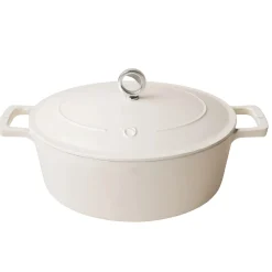 Olavson Gietijzeren Ovale Braadpan Creme 31 cm