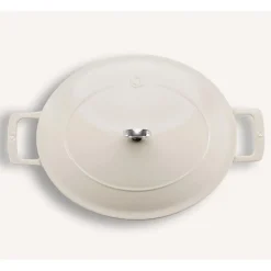 Olavson Gietijzeren Ovale Braadpan Creme 31 cm