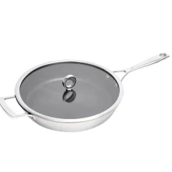 Olavson Koekenpan Met Koperen Kern Coated Met Deksel 30 cm