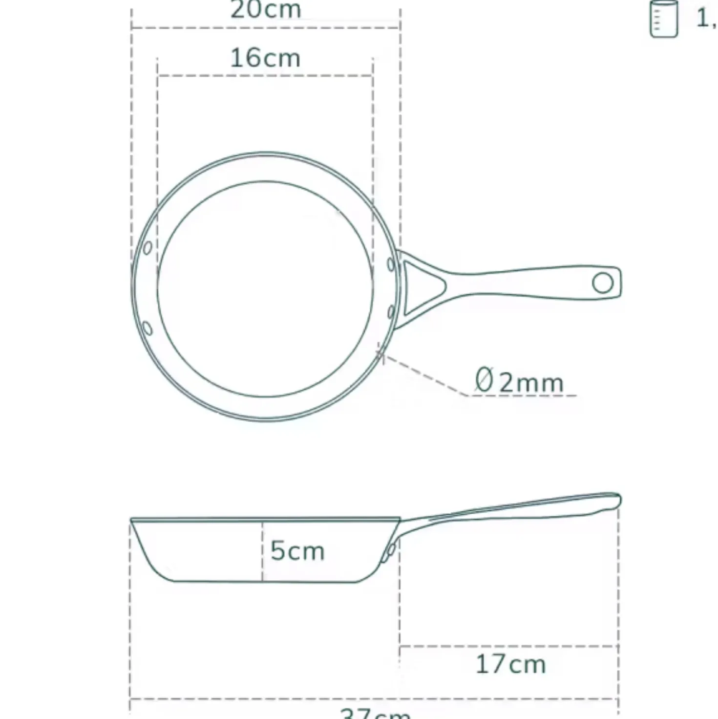 Olavson Koekenpan Ongecoat Met Deksel 20 cm