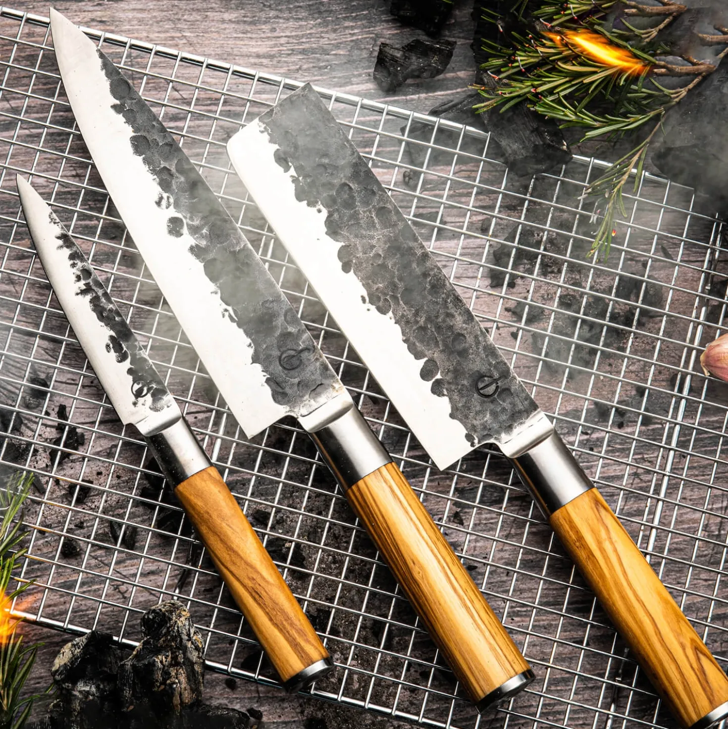 Olive Forged Messenset 6 delig + Messenblok