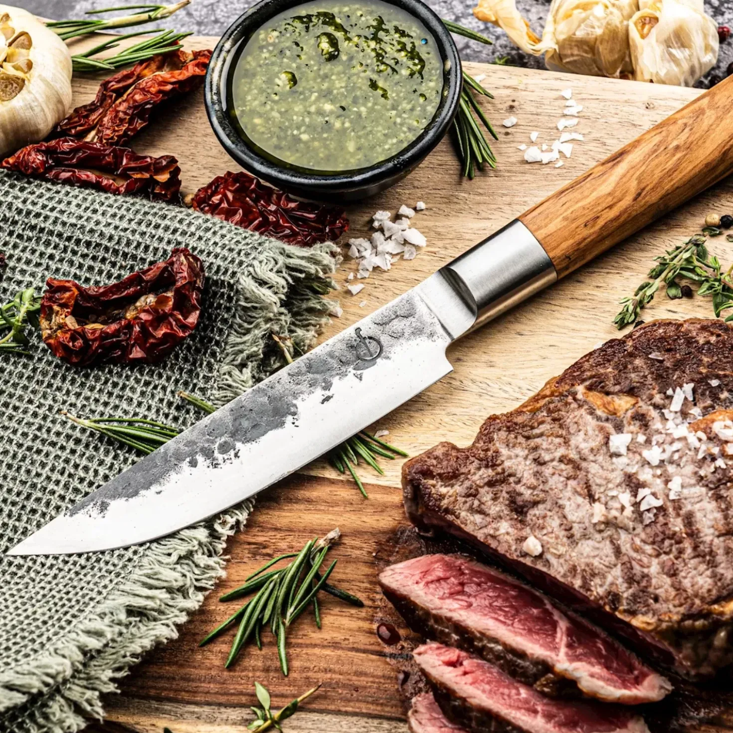 Olive Forged XXL Steakmessenset 4-delig