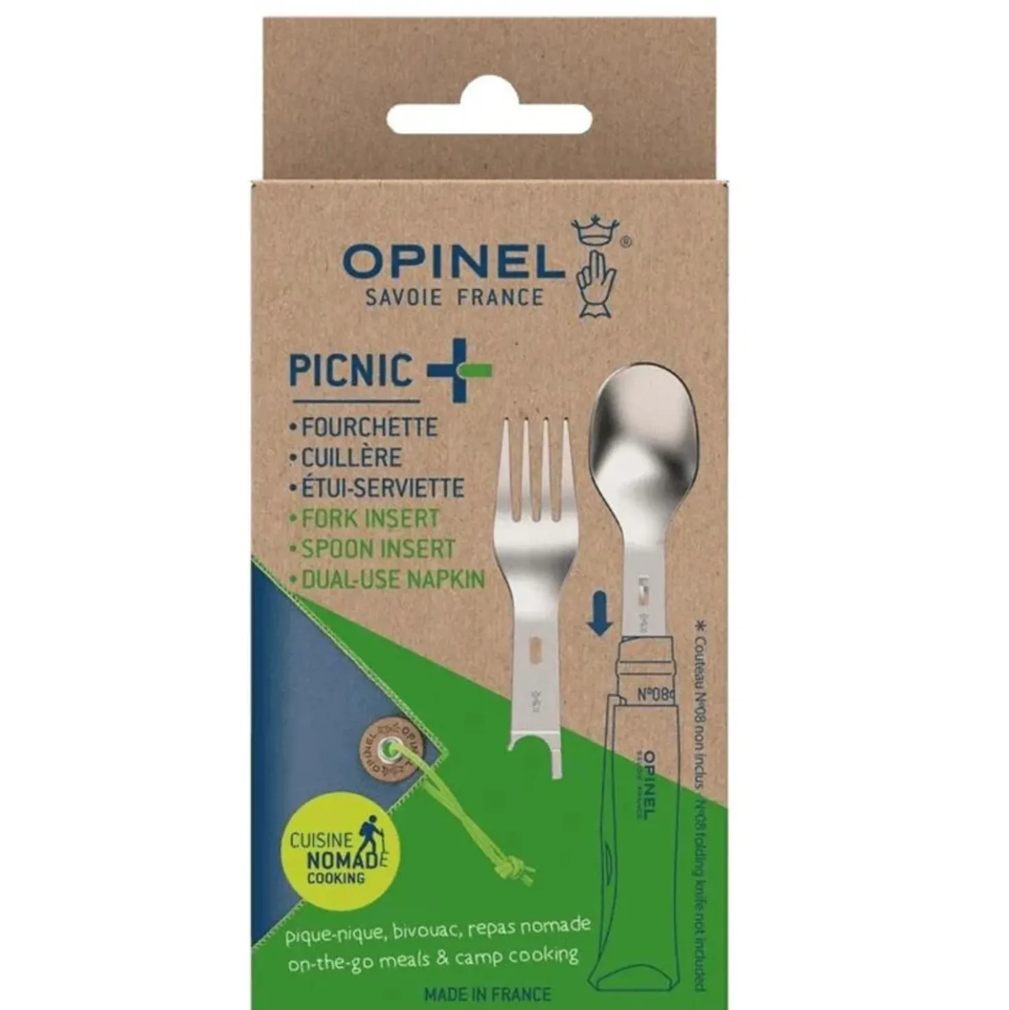 Opinel no. 8 Picnic Opzetstukken (3 delig)