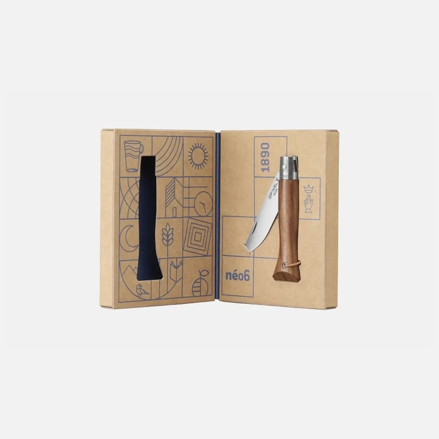 Opinel Opiflex Zakmes Afgerond no. 6 Roestvrij