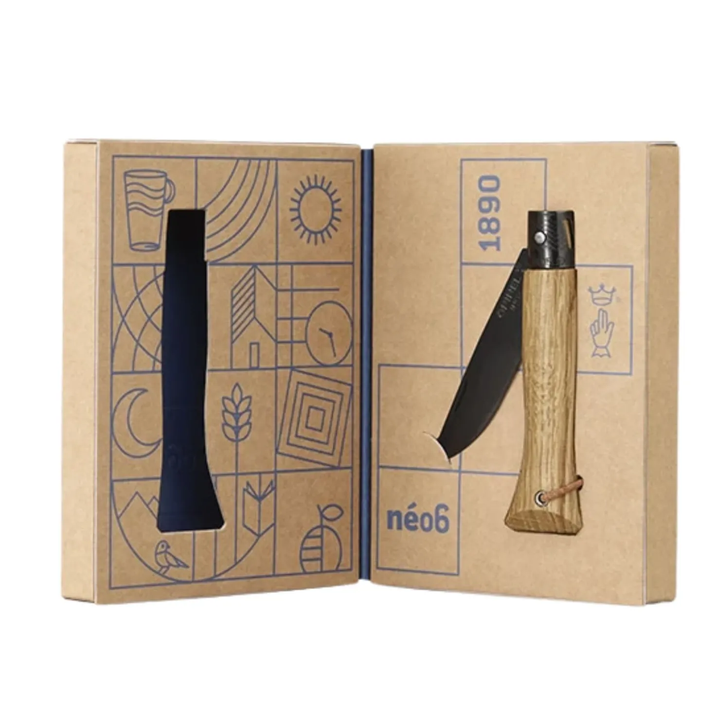 Opinel Opiflex Zakmes Afgerond no. 6 Roestvrij Eikenhout