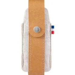 Opinel Zakmesetui Marron Gerecycled Leer Bruin/ Vilt Medium