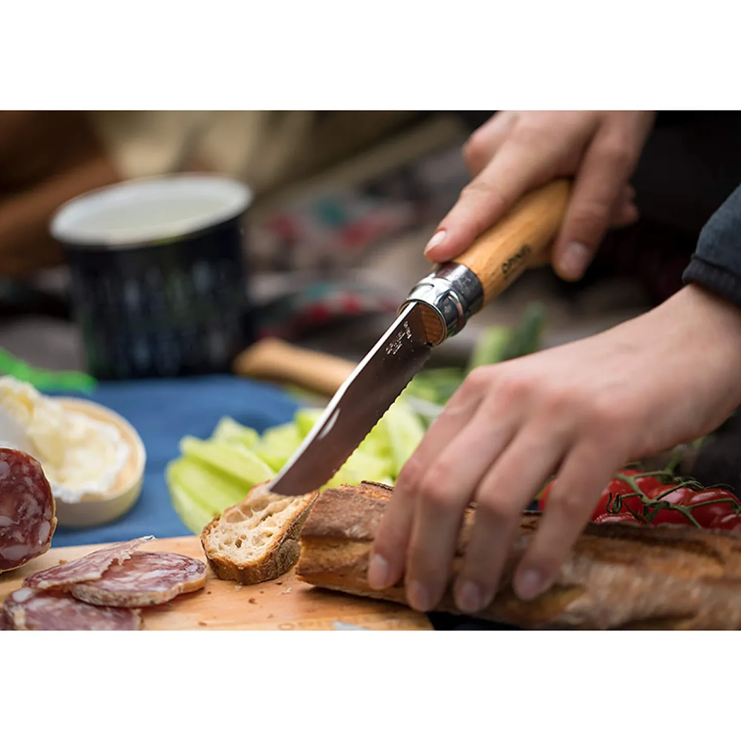 Opinel Zakmes no. 12 Gekarteld Roestvrij
