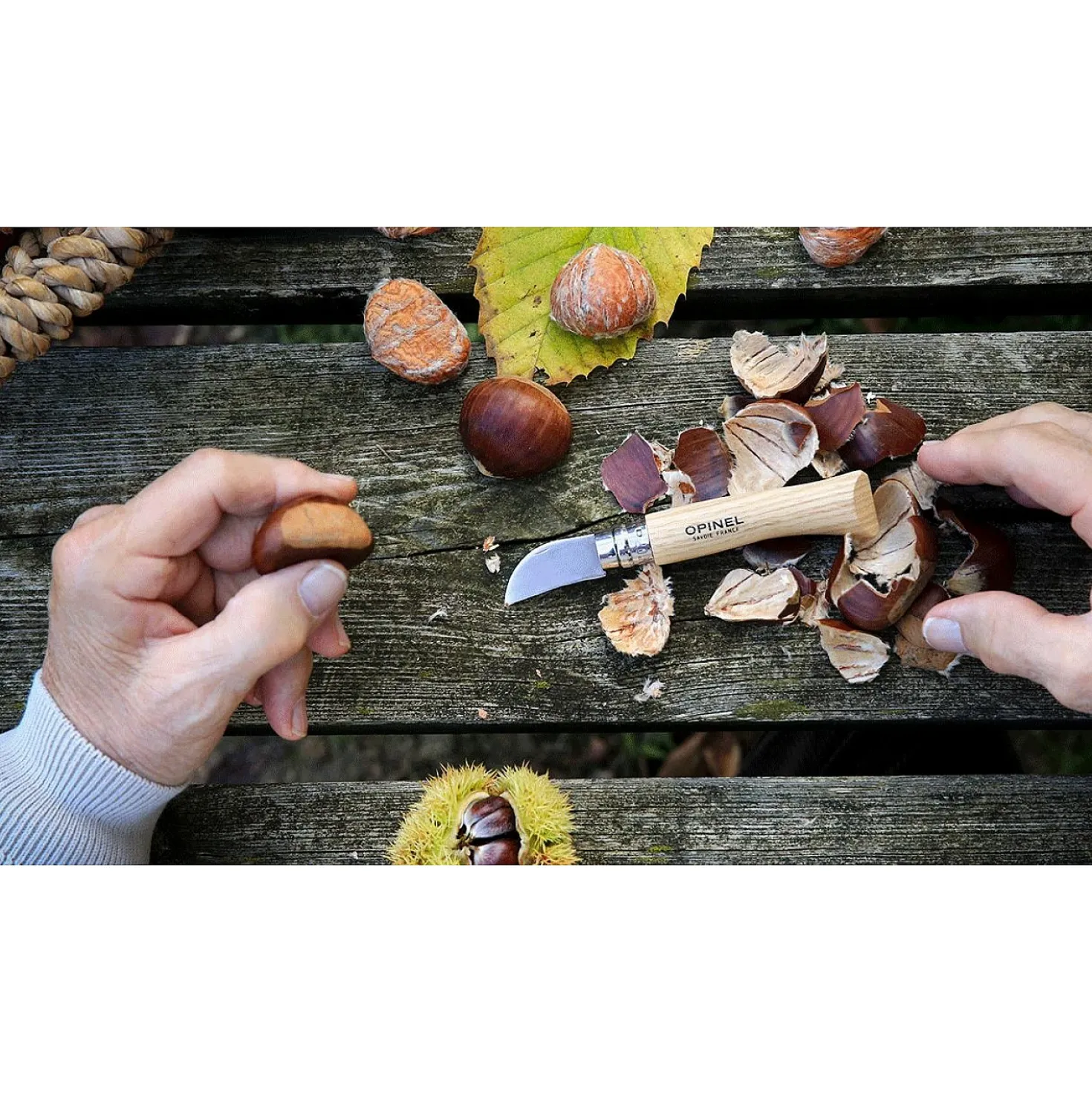 Opinel Zakmes No. 7 Roestvrij Kastanje/Knoflook