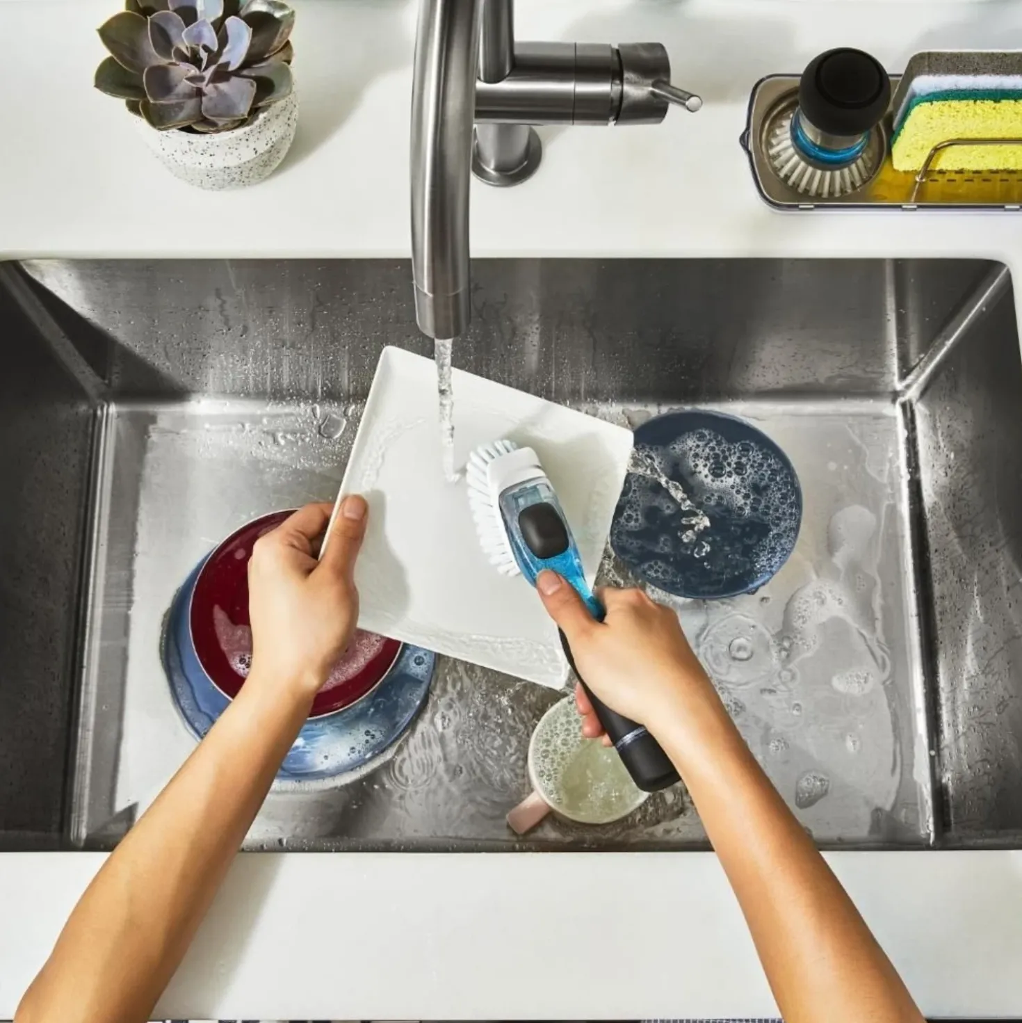 Oxo Afwasborstel met Zeepdispenser