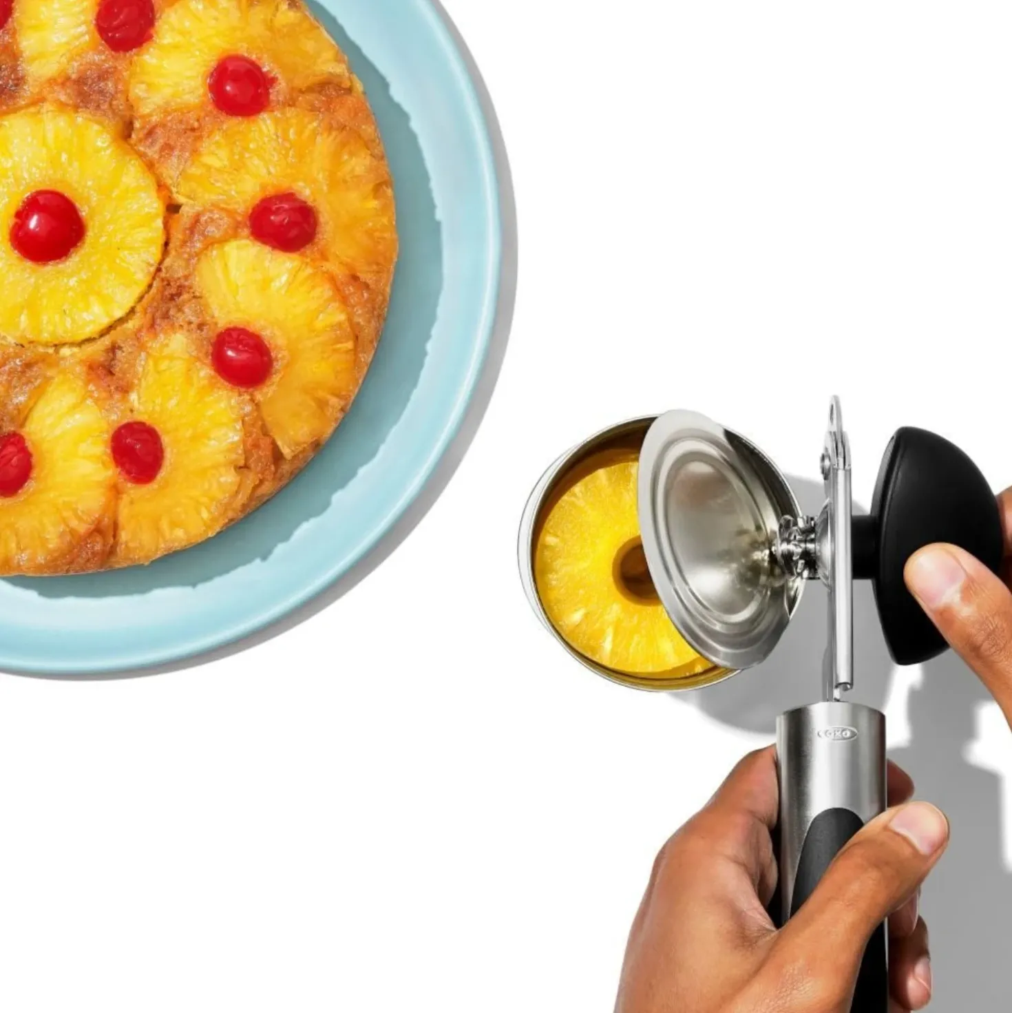 OXO Blikopener Steel Met Grote Knop