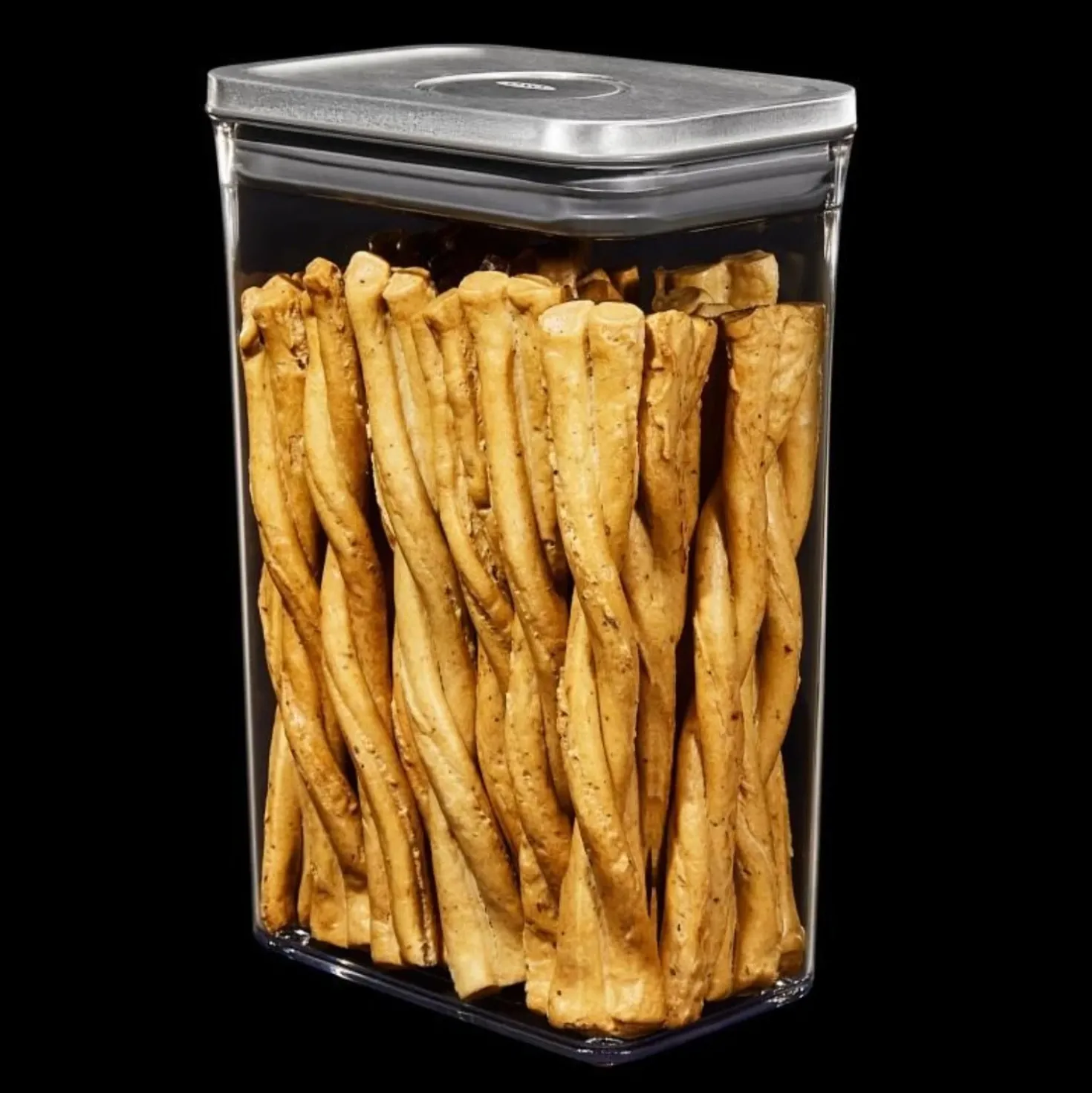 Oxo Voorraadbus Pop SteeL Container Rechthoek 2.6 Liter