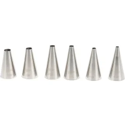 Patisse Spuitmondjes 6 Stuks RVS