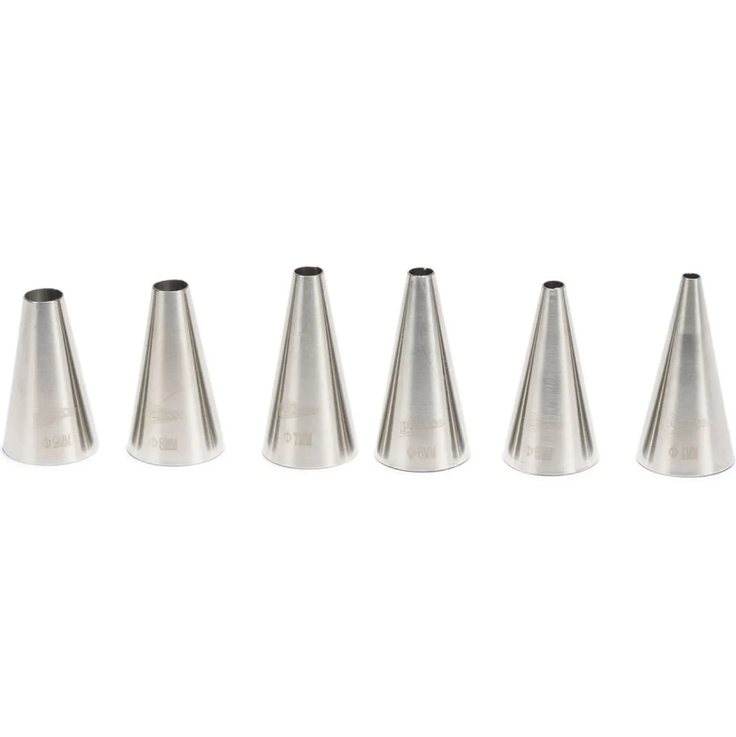 Patisse Spuitmondjes 6 Stuks RVS