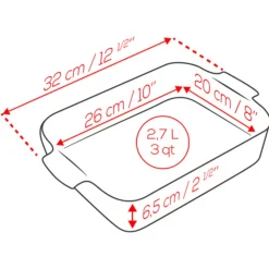 Peugeot Appolia Ovenschaal Rechthoek 32 cm Safraan