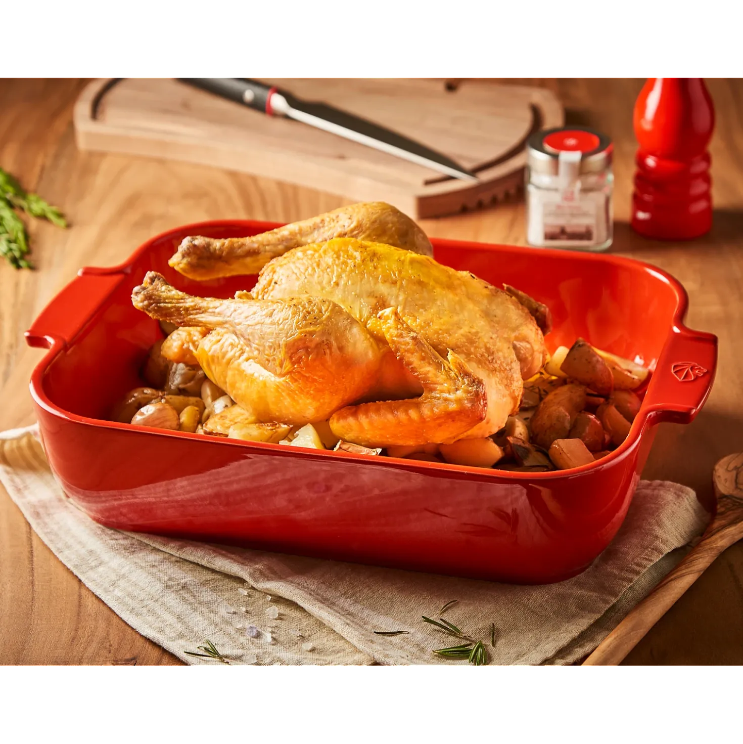 Peugeot Appolia Ovenschaal Rechthoek 36 cm Rood