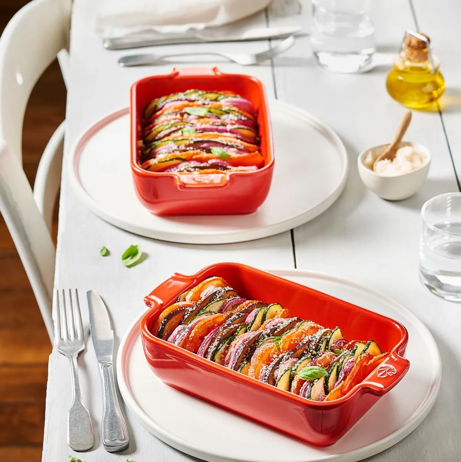 Peugeot Appolia Ovenschaal Rechthoek 36 cm Rood