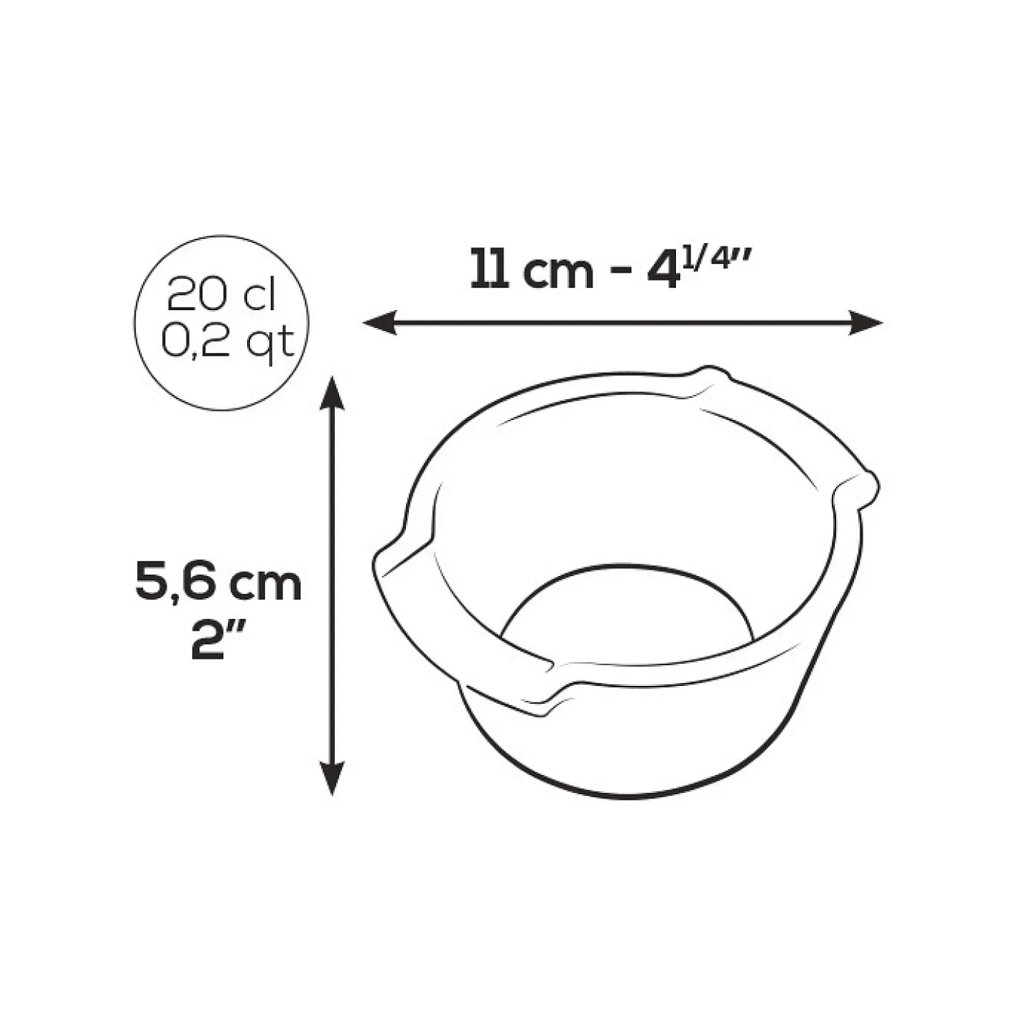 Peugeot Appolia Ovenschaaltjes Zwart 11 cm