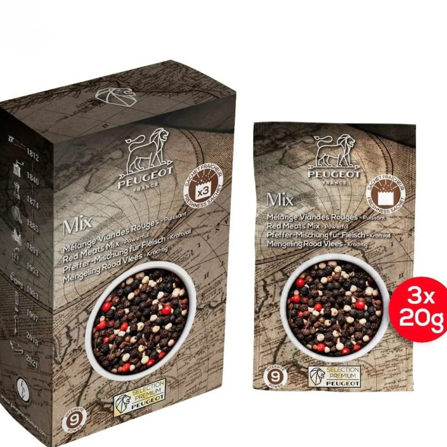 Peugeot Peperkorrels Mix (60 gram)
