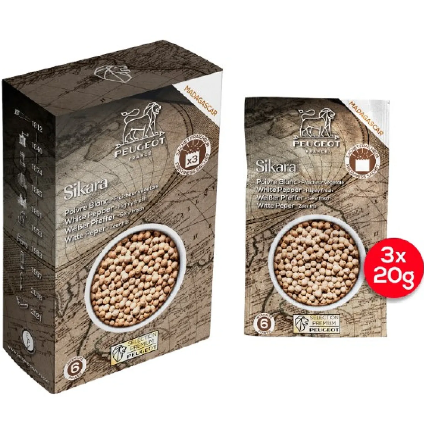 Peugeot Sikara Peperkorrels (60 gram)