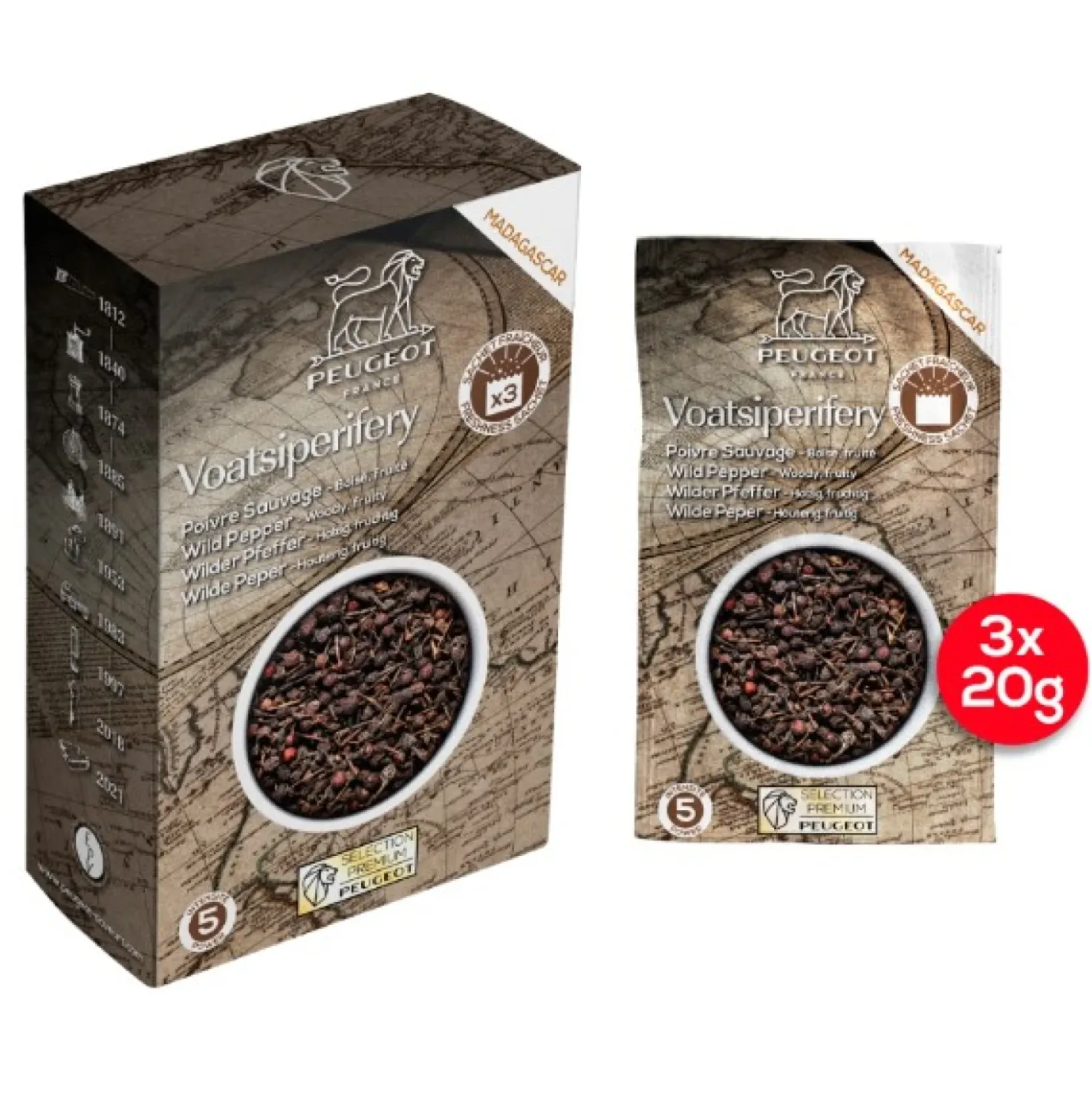 Peugeot Voatsiperifery Peperkorrels (60 gram)