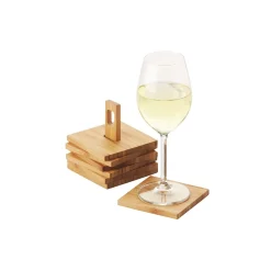 Point Virgule Bamboo Glas Onderzetters