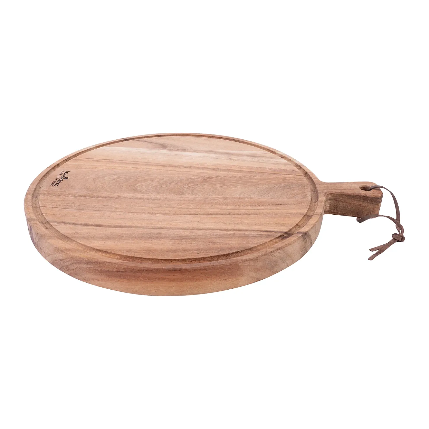 Pure Teakhouten Ronde Serveerplank Met Sapgeul 40 cm