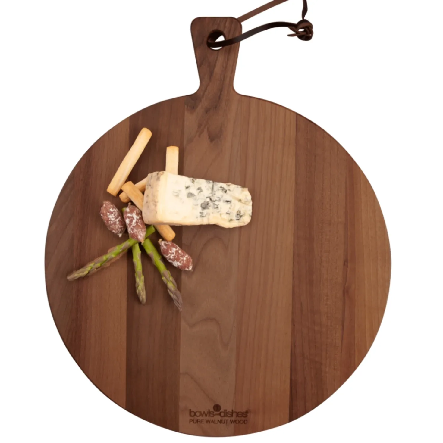 Puur Hout Ronde Serveerplank Walnoothout 30 cm