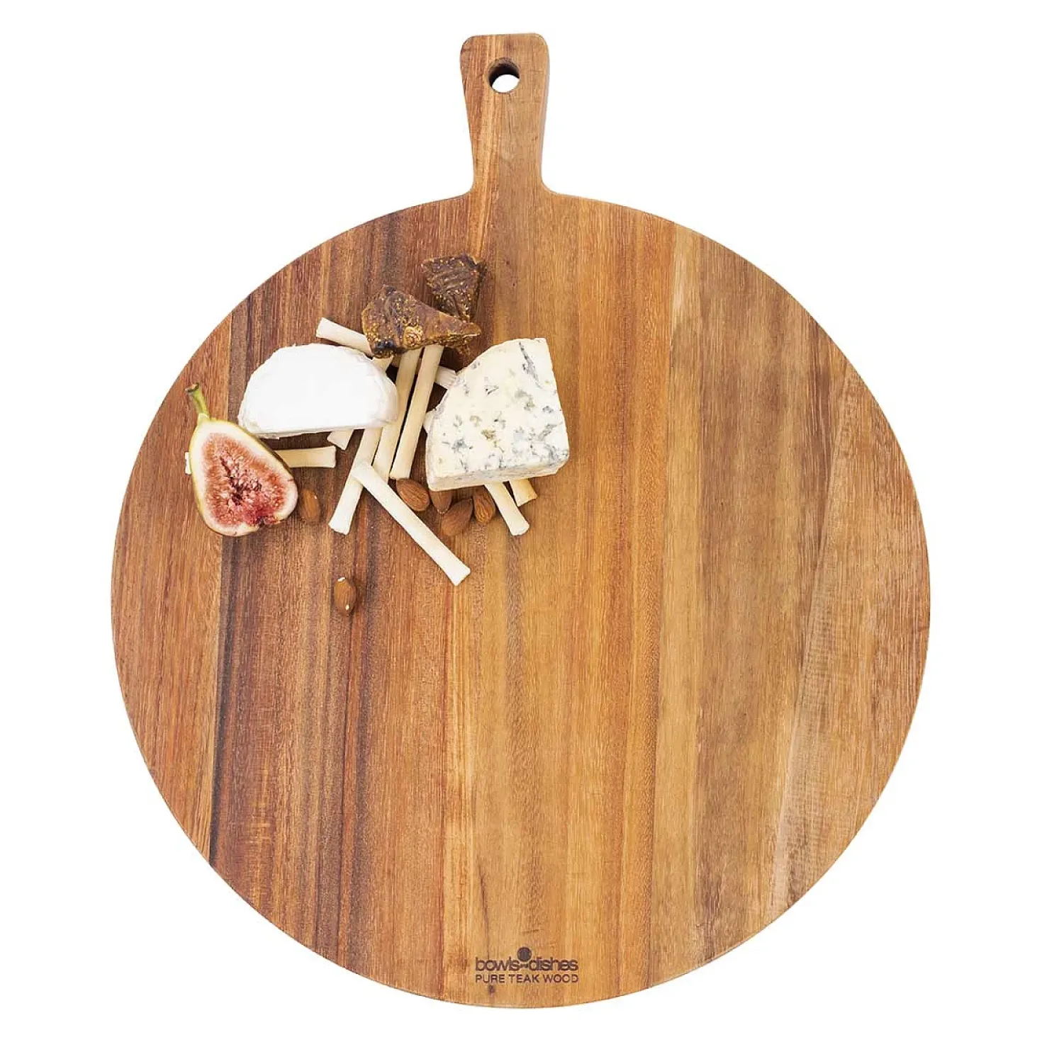 Puur Hout Ronde Serveerplank Teakhout 30 cm