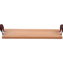 Puur Hout Serveerplank Beuken Met Leren Handgrepen (59x19.5 cm)