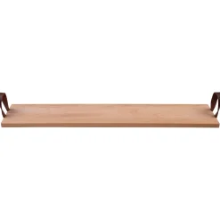 Puur Hout Serveerplank Beuken Met Leren Handgrepen (89x19.5 cm)