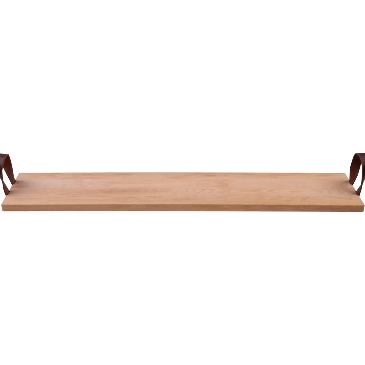 Puur Hout Serveerplank Beuken Met Leren Handgrepen (89x19.5 cm)