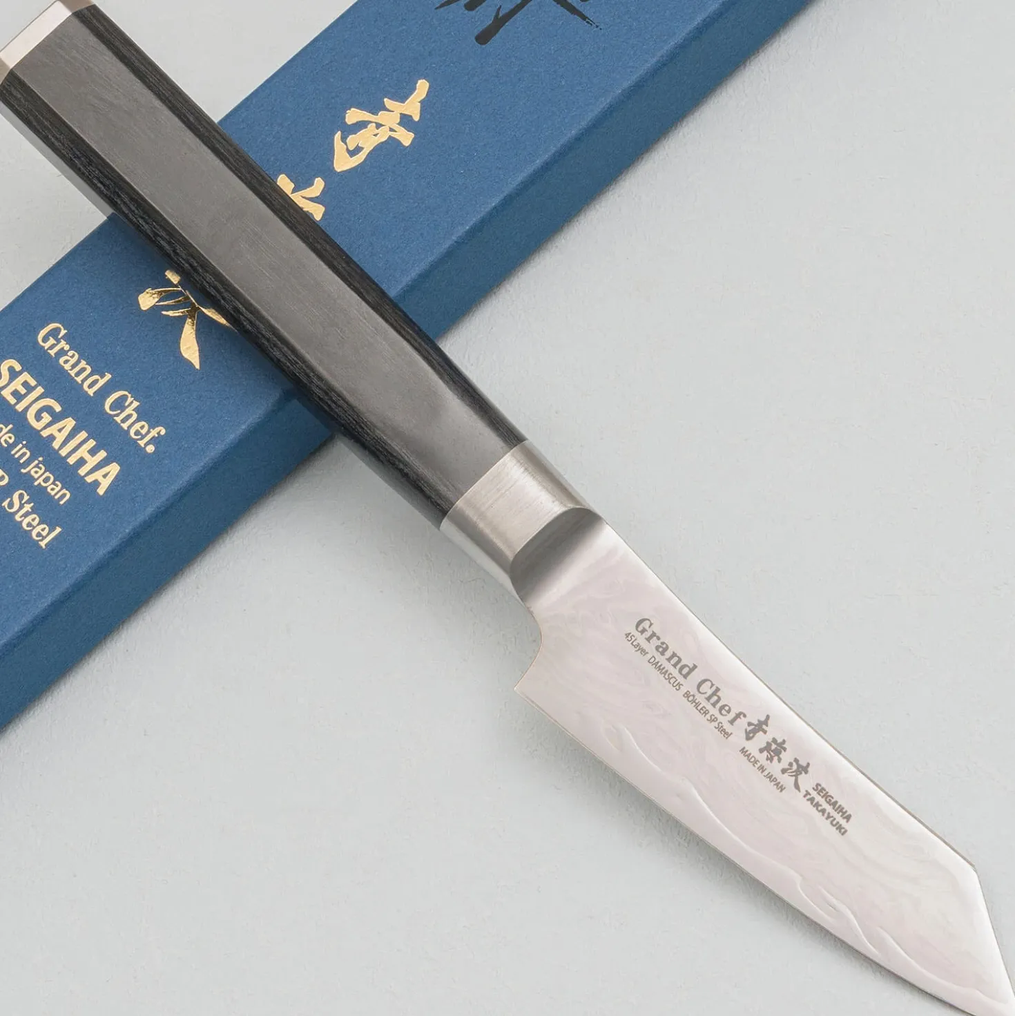Sakai Takayuki Grand Chef Seigaiha Damascus Ktip Petty 8 cm