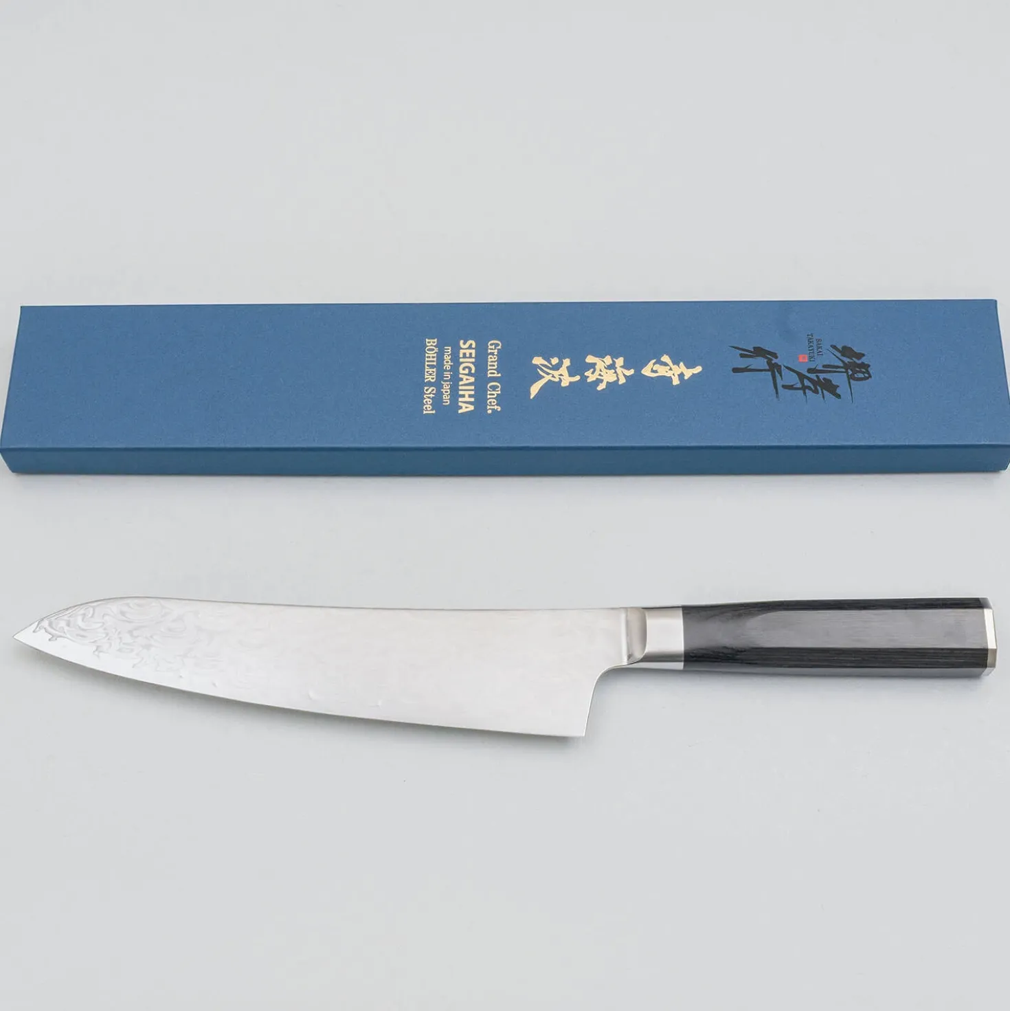Sakai Takayuki Grand Chef Seigaiha Damascus Gyuto 21 cm